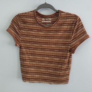 Brown striped tee
